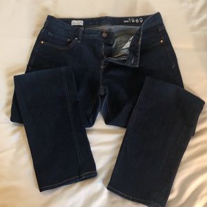 Gap Real Straight dark wash denim jeans